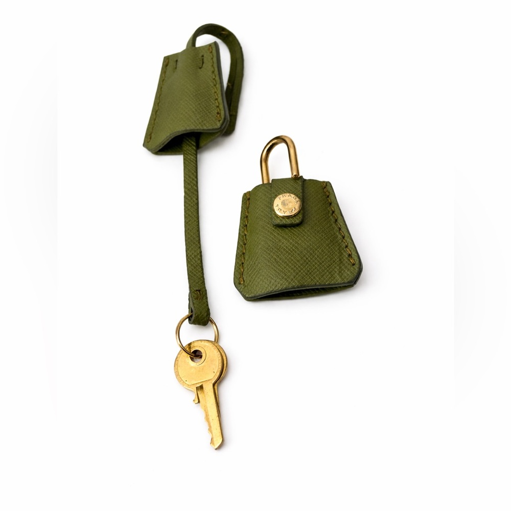 Prada Saffiano Lux Convertible Top Handle Bag – Green - Picture 8 of 8